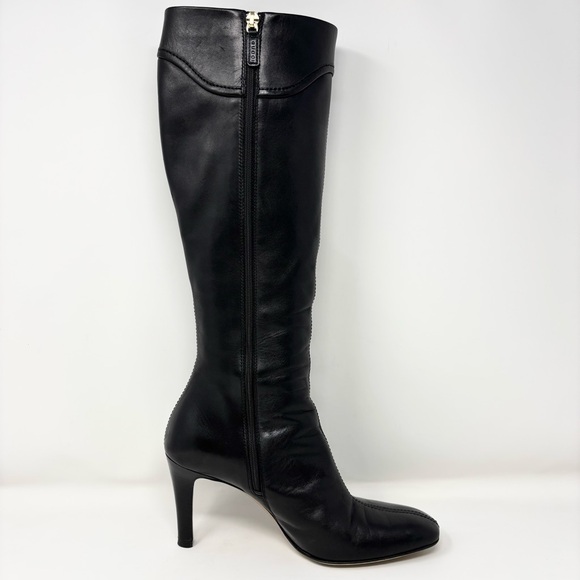 Gucci by Tom Ford GG Logo Black Leather Knee High Boots Size 8.5 Vintage - Picture 8 of 16
